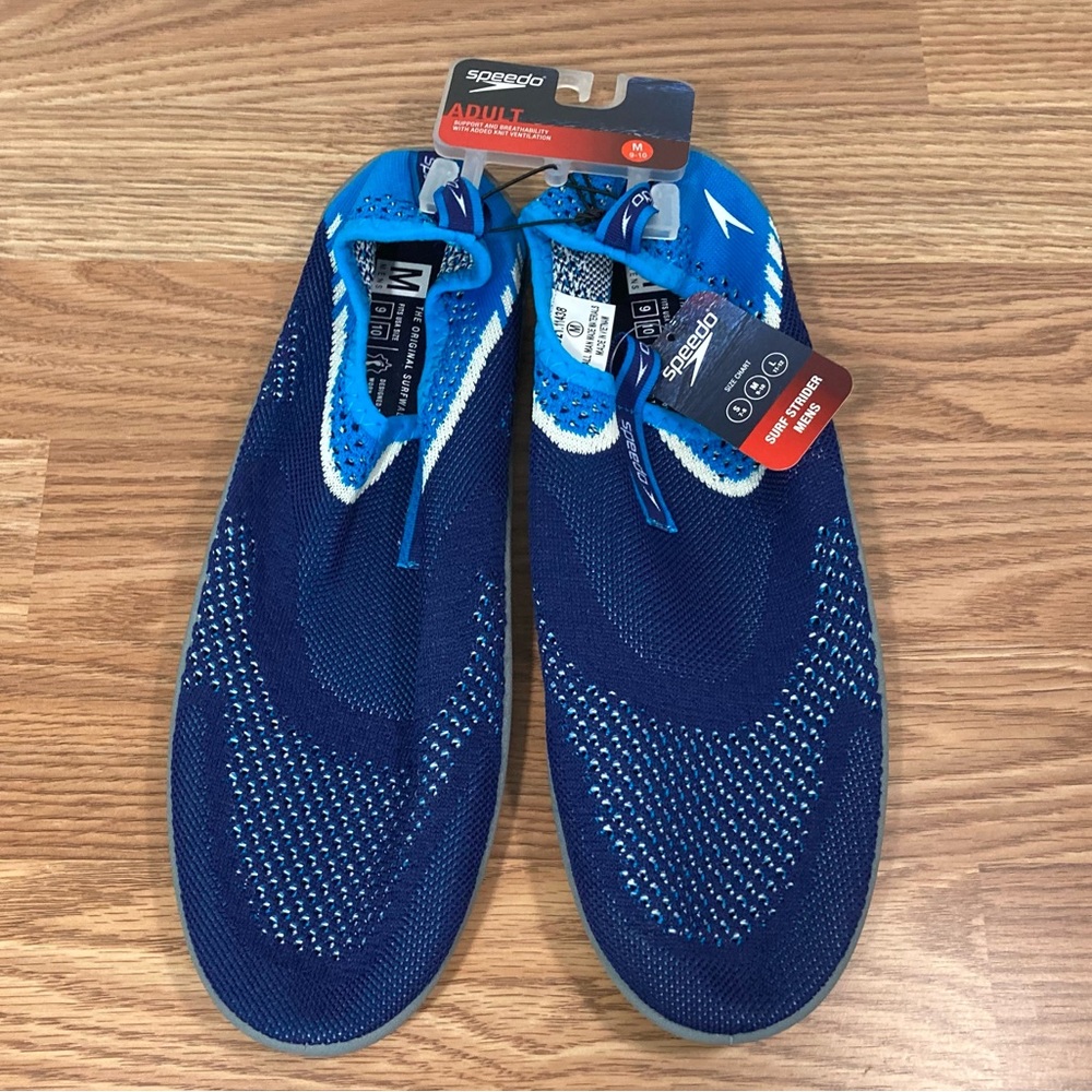 Speedo Surf Strider Blue Water Shoes NWT Size Medium Men’s 9-10 Fits Women 11-12 - Picture 4 of 7
